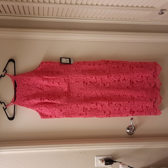 MARINA Dresses & Skirts - NWT, Marina Hot Pink Lace Halter Dress